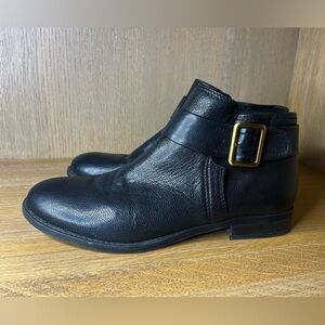 Franco Sarto Women’s Black Boots with Gold Accents